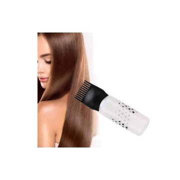 Bouteille avec Peigne en Plastique pour Teinture des Cheveux - noir