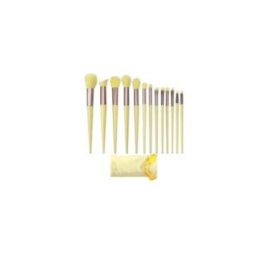 Kit de pinceaux de Maquillage professionnels - Jaune