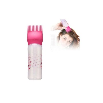 Bouteille avec Peigne en Plastique pour Teinture des Cheveux - Rose