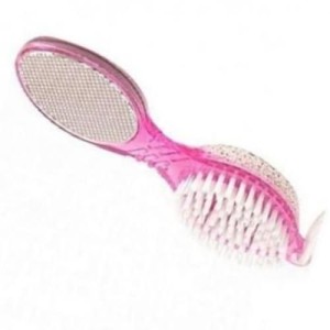 Brosse de pédicure multi-usages en 4 étapes - Rose