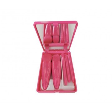 Mini brosse maquillage - rose fushia