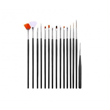 Ensemble d'outils de brosse des ongles - Noir