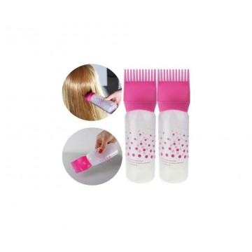 Lot de 2 flacons applicateurs de peigne avec échelle graduée pour huile, coloration des cheveux